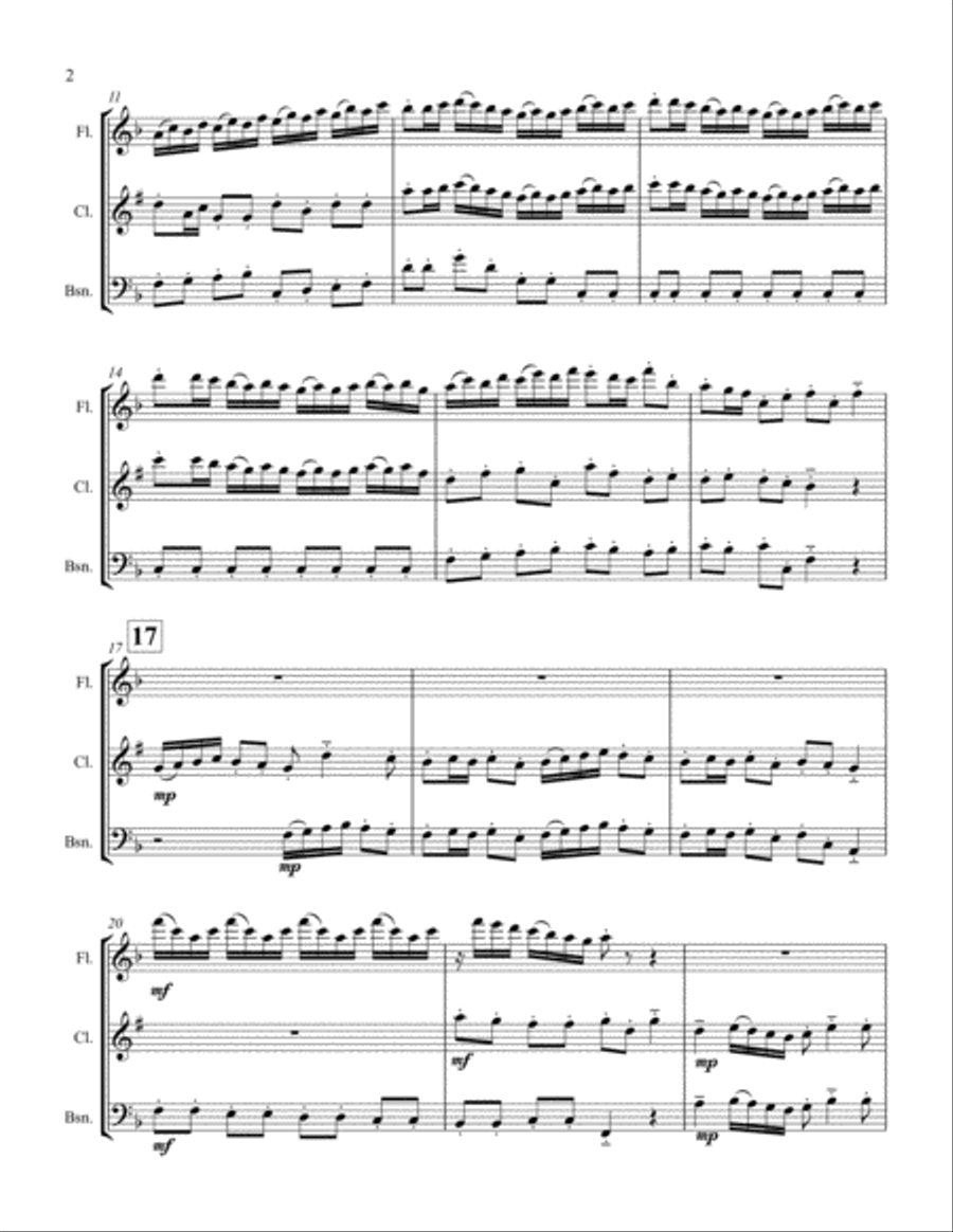 Entrance of the Queen of Sheeba for Woodwind Trio Woodwind Trio scores gallery preview page 2