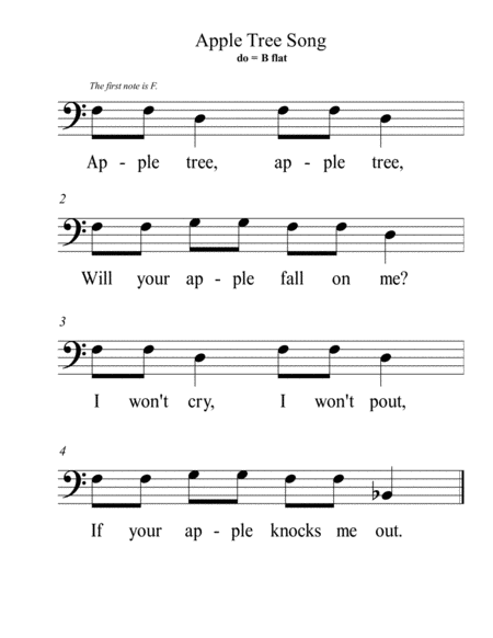 The Apple Tree Song Bass Clef Kit