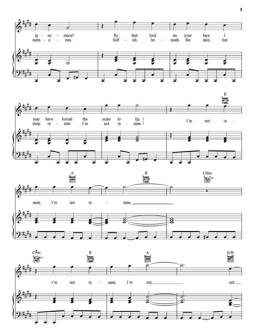 Almost Easy Piano, Vocal, Guitar scores gallery preview page 3