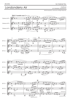 Londonderry Air (Danny Boy) [Clarinet Trio] - Score Only