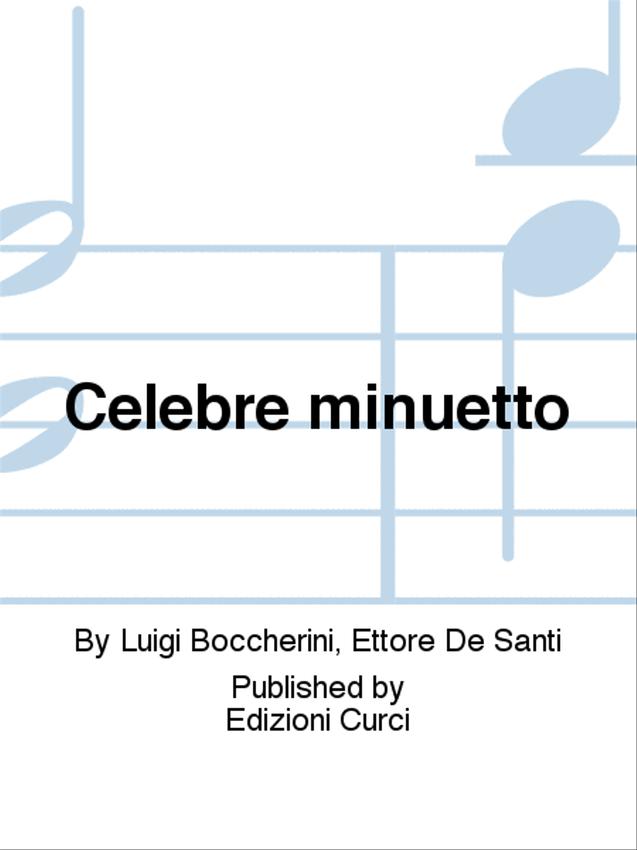Celebre minuetto Piano Solo scores gallery preview page 1