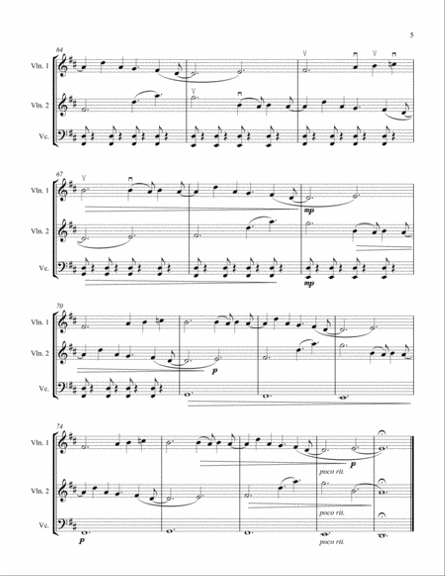 God Only Knows String Trio scores gallery preview page 6