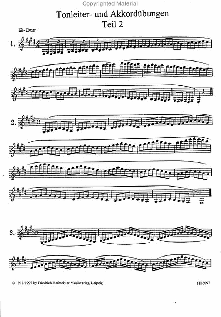 Tonleiter- und Akkordubungen fur Klarinette, Teil 2