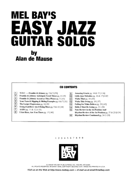 Easy Jazz Guitar Solos image number null