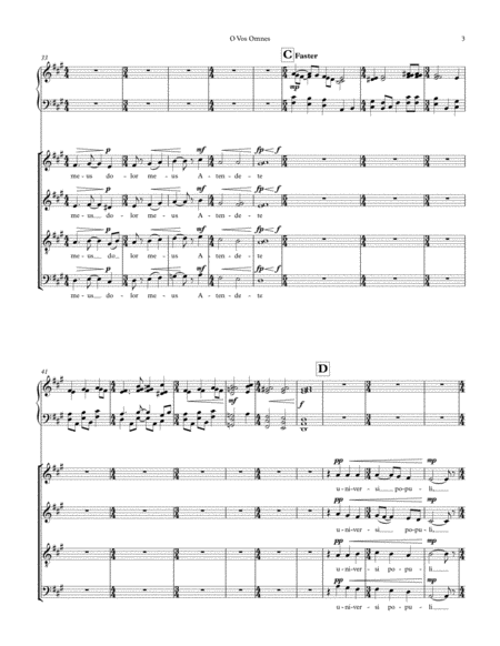 O Vos Omnes - SATB Choir and Piano