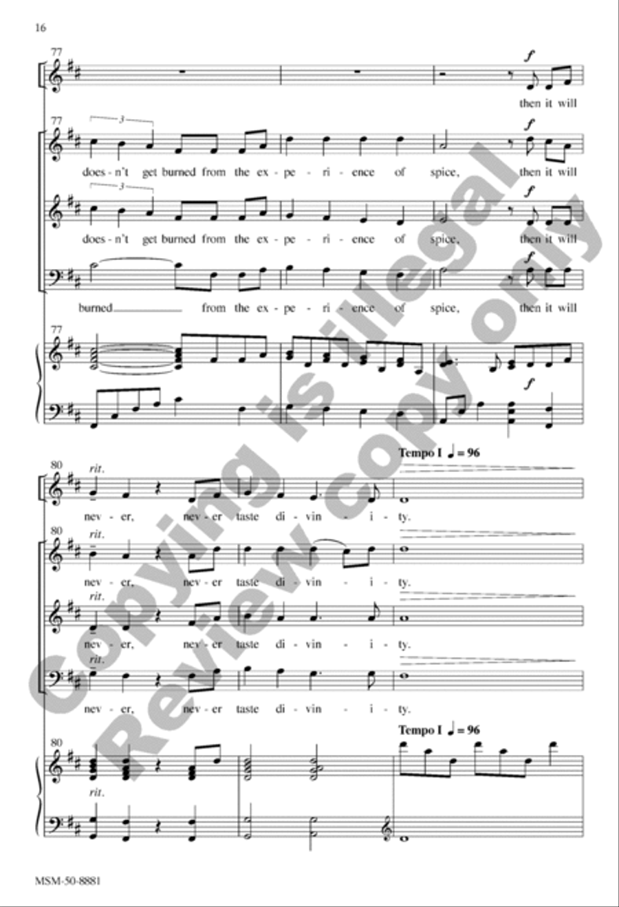 Pentecost (Choral Score) 3-Part scores gallery preview page 15