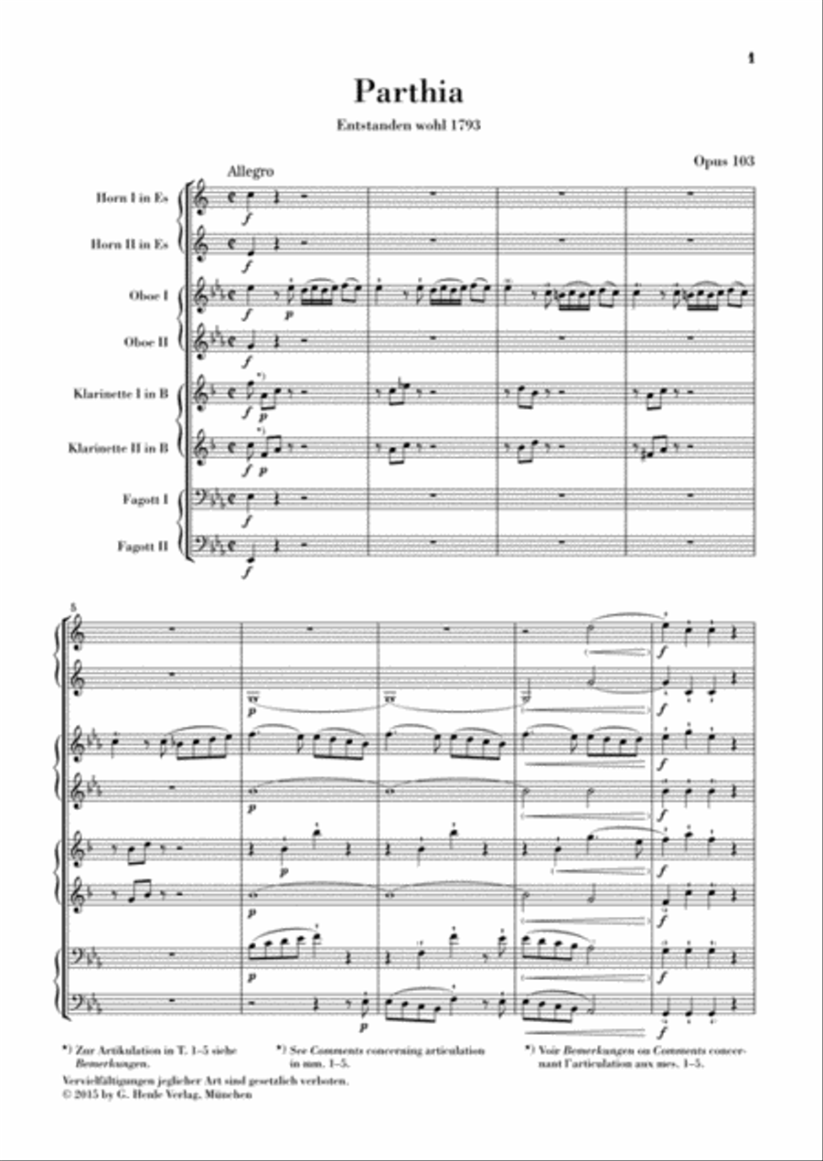 Parthia Op. 103 - Rondo WoO 25 Chamber Music scores gallery preview page 2