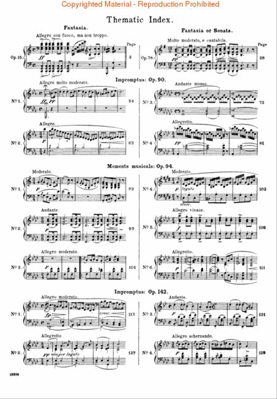 Fantasias, Impromptus, Moments Musicaux Fantasias, Impromptus, Moments Musicaux Piano Solo scores gallery preview page 2