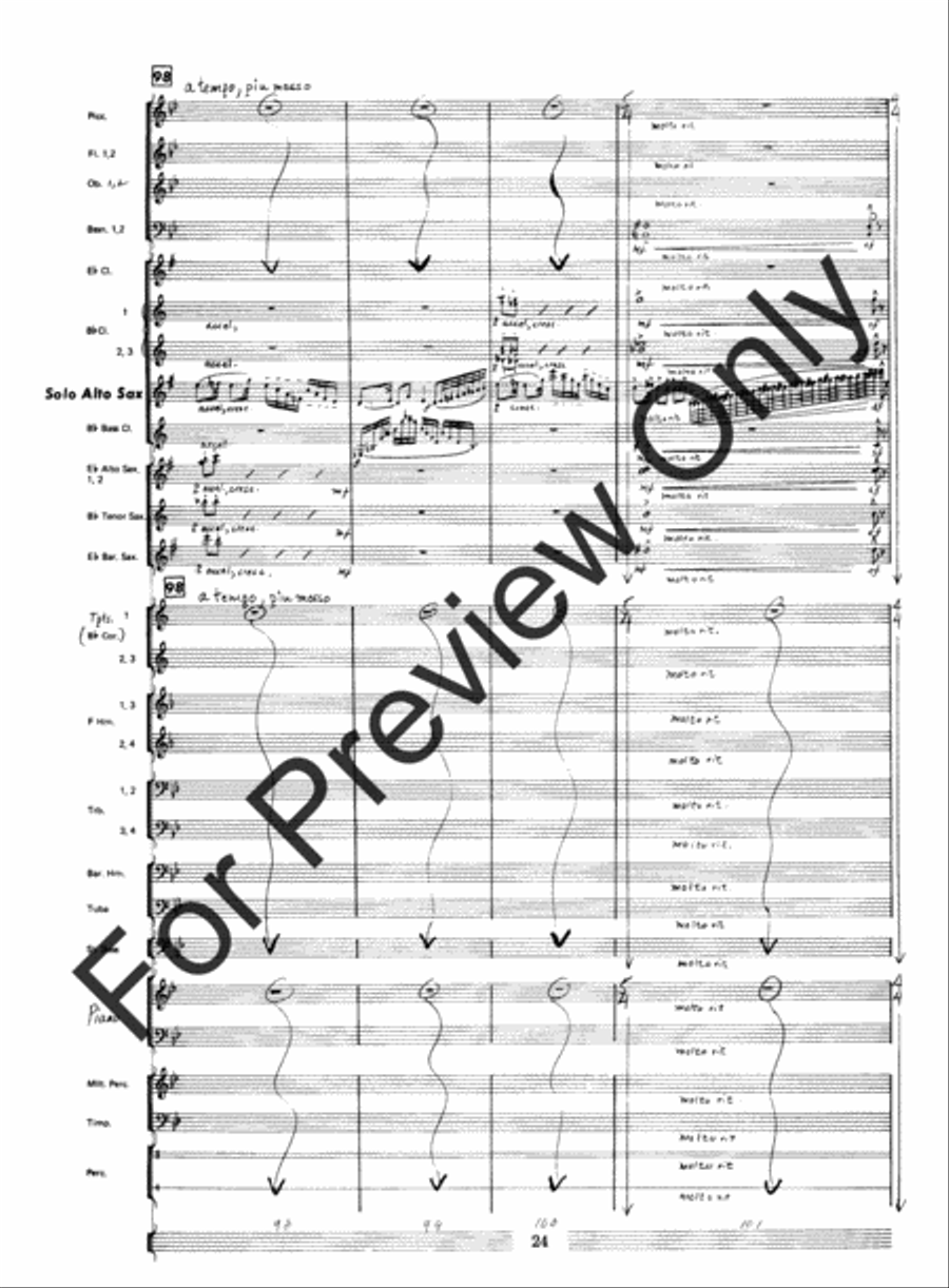 Fantasia For Alto Saxophone Concert Band Concert Band scores gallery preview page 26