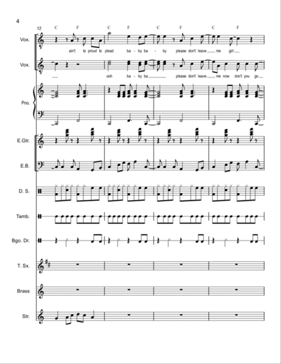 Ain't Too Proud To Beg Choir scores gallery preview page 4