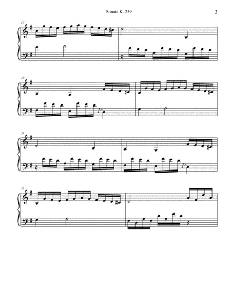 Scarlatti Sonata K259 arr. for left hand alone
