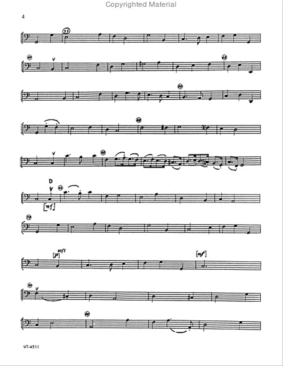 Rejoice in the Lord Alway / The Bell Anthem (Violoncello / Double Bass) Double Bass scores gallery preview page 3