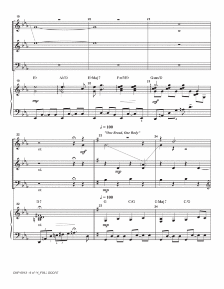 World Communion Handbells ~ Quartet, with piano accompaniment - REPRODUCIBLE image number null