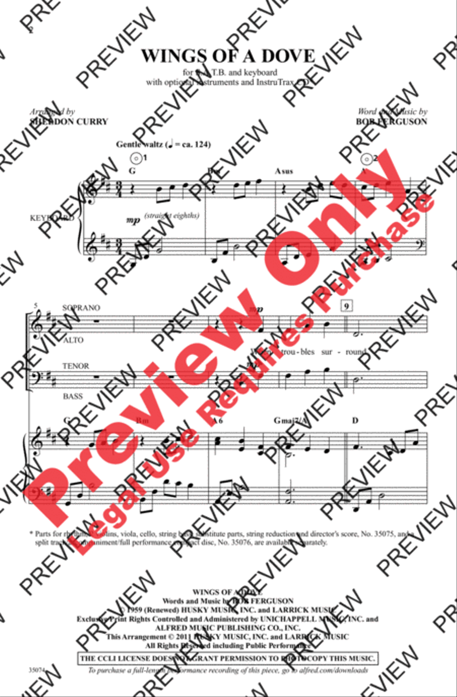 Wings of a Dove 4-Part scores gallery preview page 2