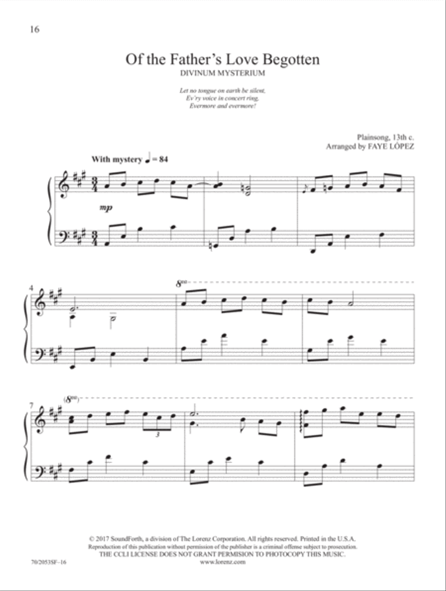 Peace on Earth Piano Solo scores gallery preview page 8