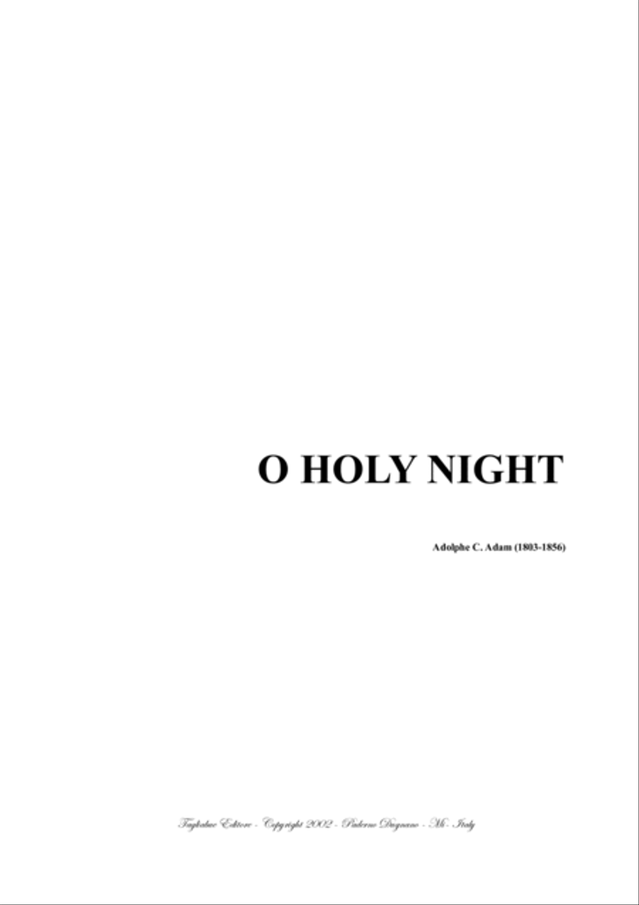 O HOLY NIGHT - For Alto (or Bass) and Piano Low Voice scores gallery preview page 1