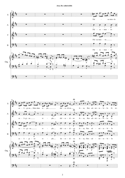 Jesu, Rex admirabilis - Choir SATB and organ image number null