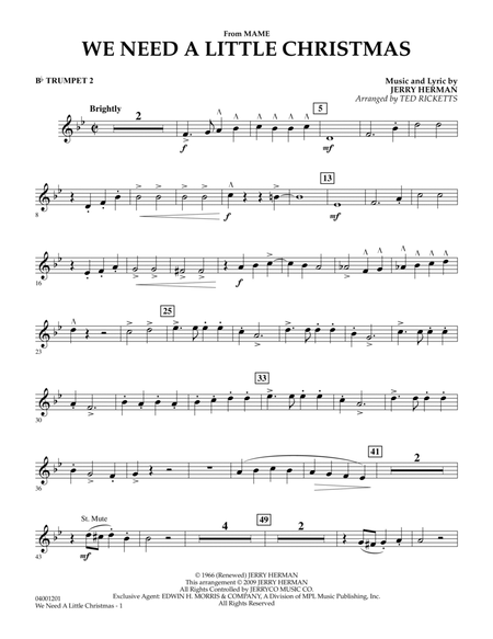 We Need a Little Christmas (from "Mame") - Bb Trumpet 2