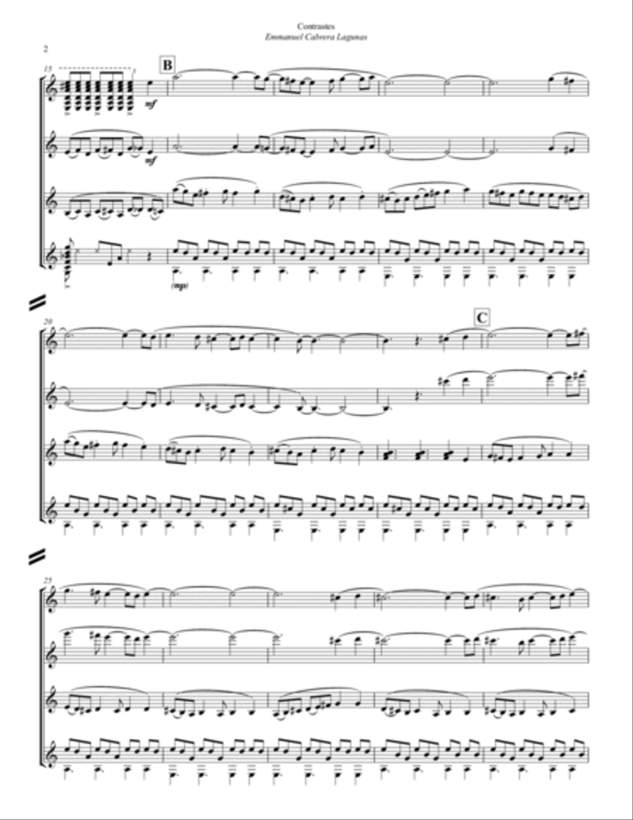Contrastes Chamber Music scores gallery preview page 5