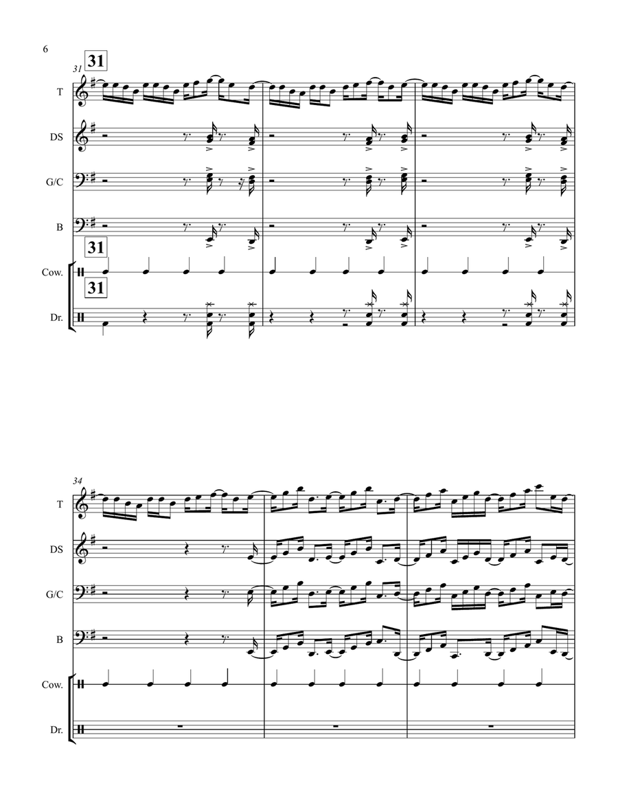 Conga Percussion Ensemble scores gallery preview page 6