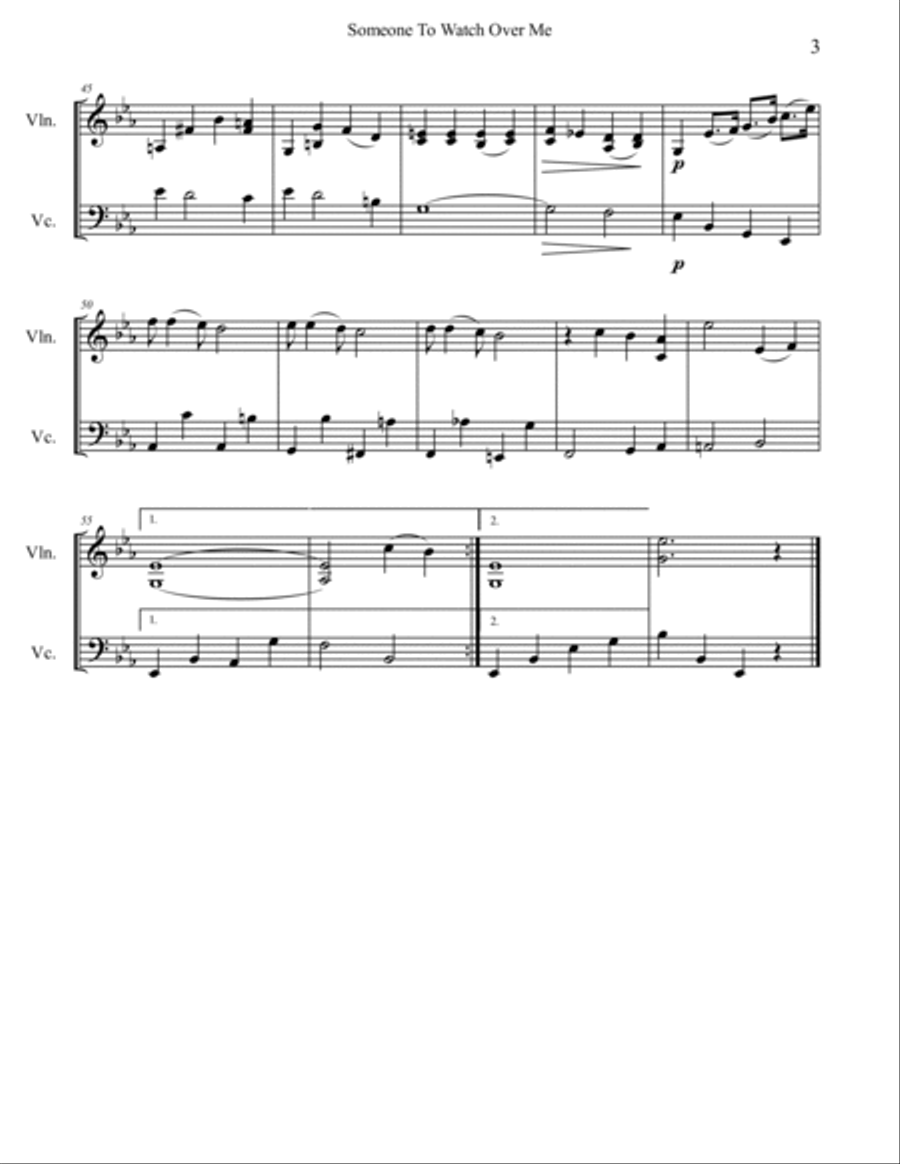 Someone To Watch Over Me Someone To Watch Over Me Set of Parts scores gallery preview page 4