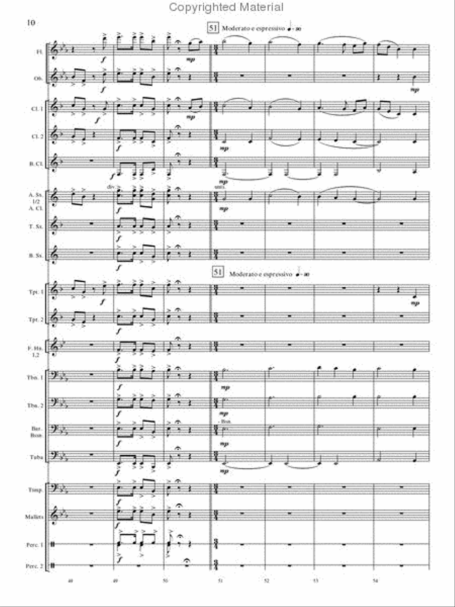 Oakdale Variations Concert Band scores gallery preview page 9