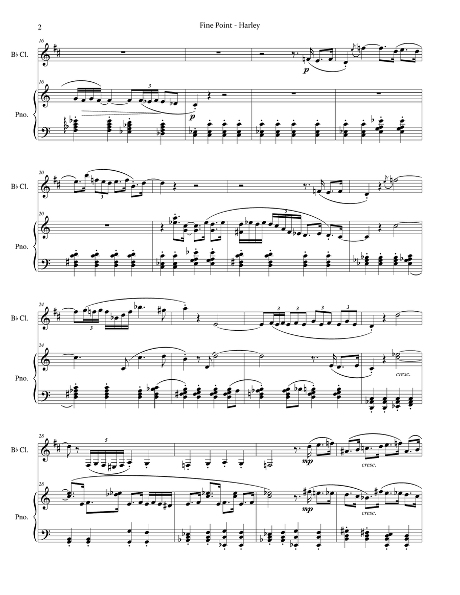 Fine Point Fine Point Clarinet Solo scores gallery preview page 2