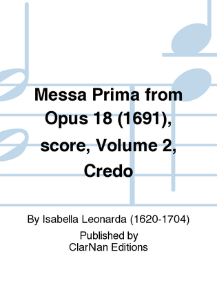 Messa Prima from Opus 18 (1691), score, Volume 2, Credo