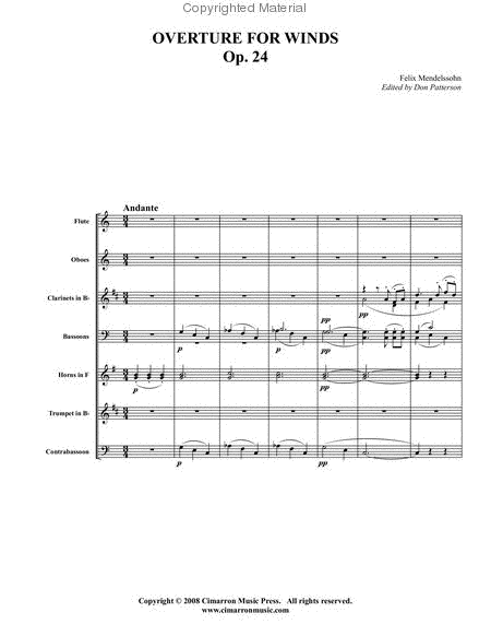 Overture for Winds, op. 24