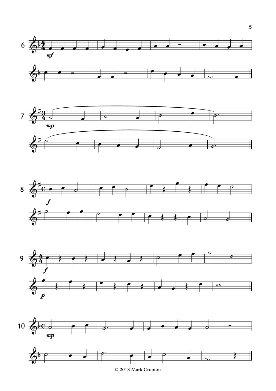 SIGHT-READING & TRANSPOSITION TESTS FOR SAXOPHONE GRADES 1-5 Saxophone scores gallery preview page 5