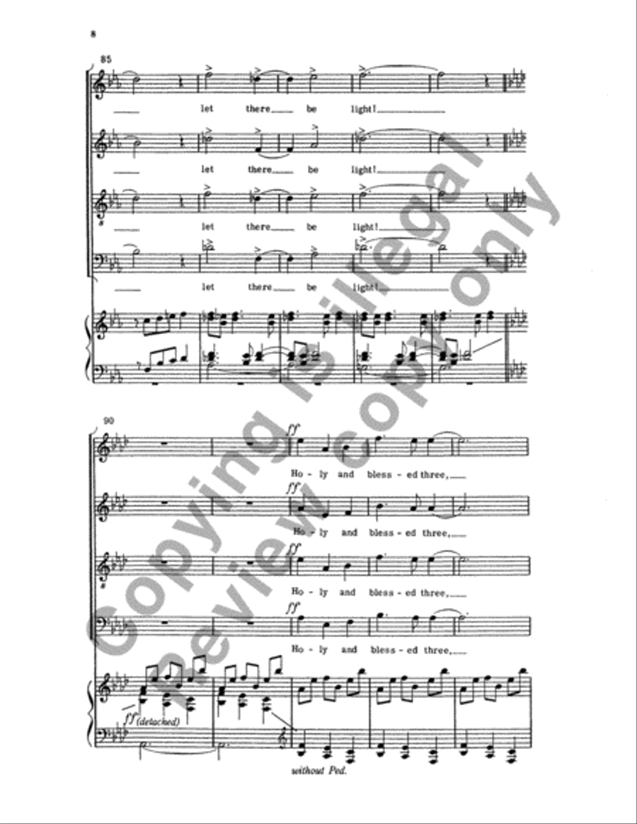 Let There Be Light! (Choral Score) 4-Part scores gallery preview page 21
