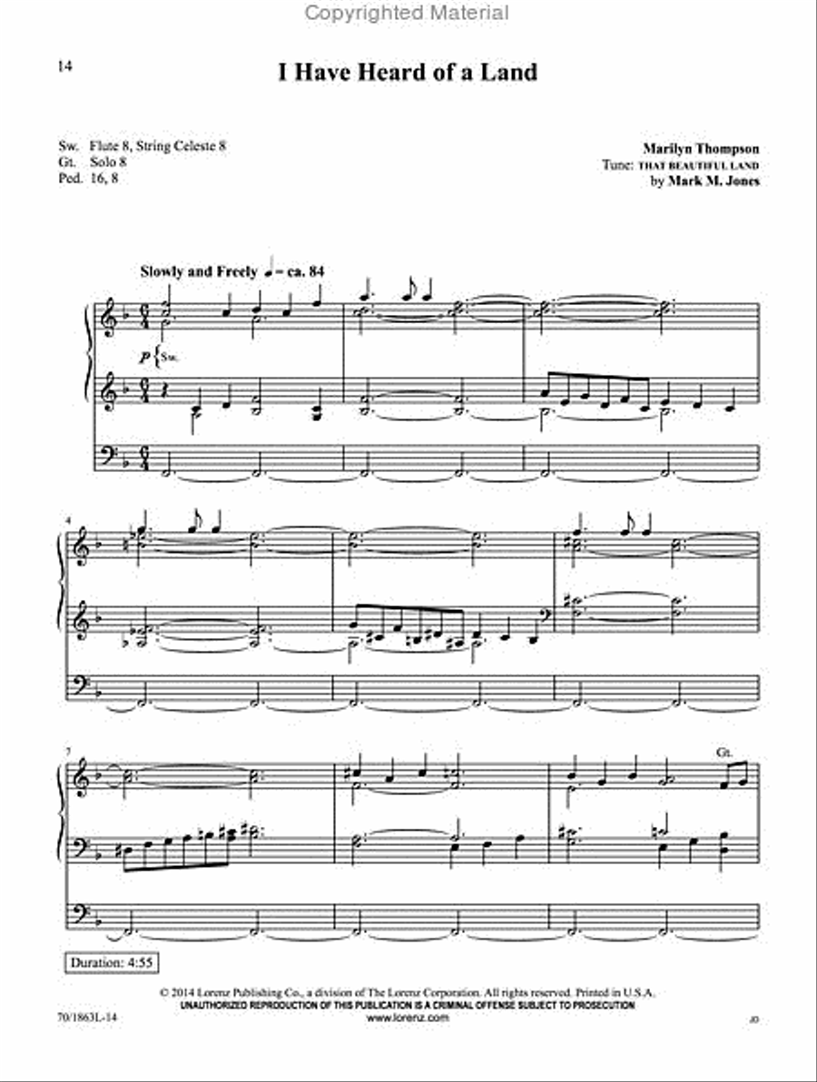 High and Lifted Up Organ Solo scores gallery preview page 5