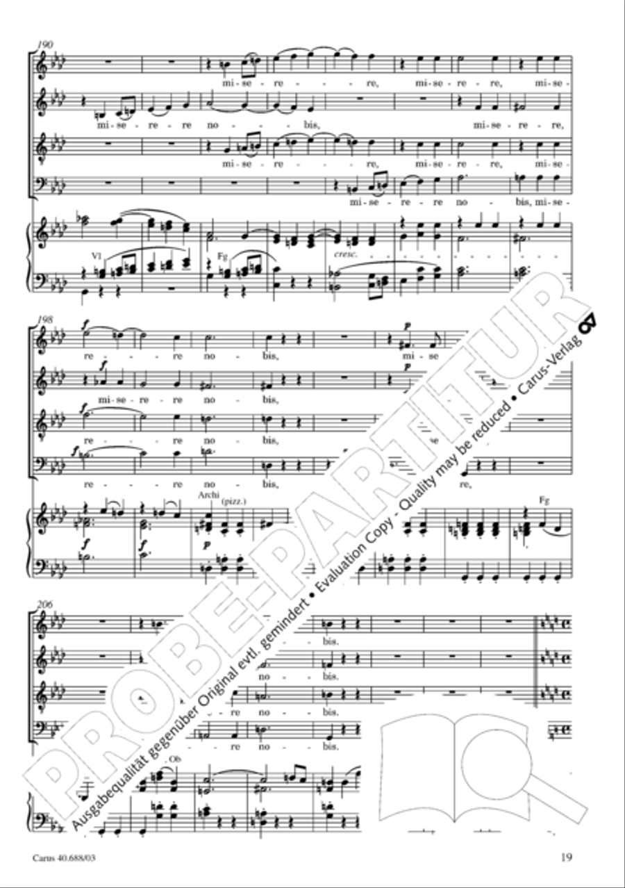 Mass in C Major 4-Part scores gallery preview page 20