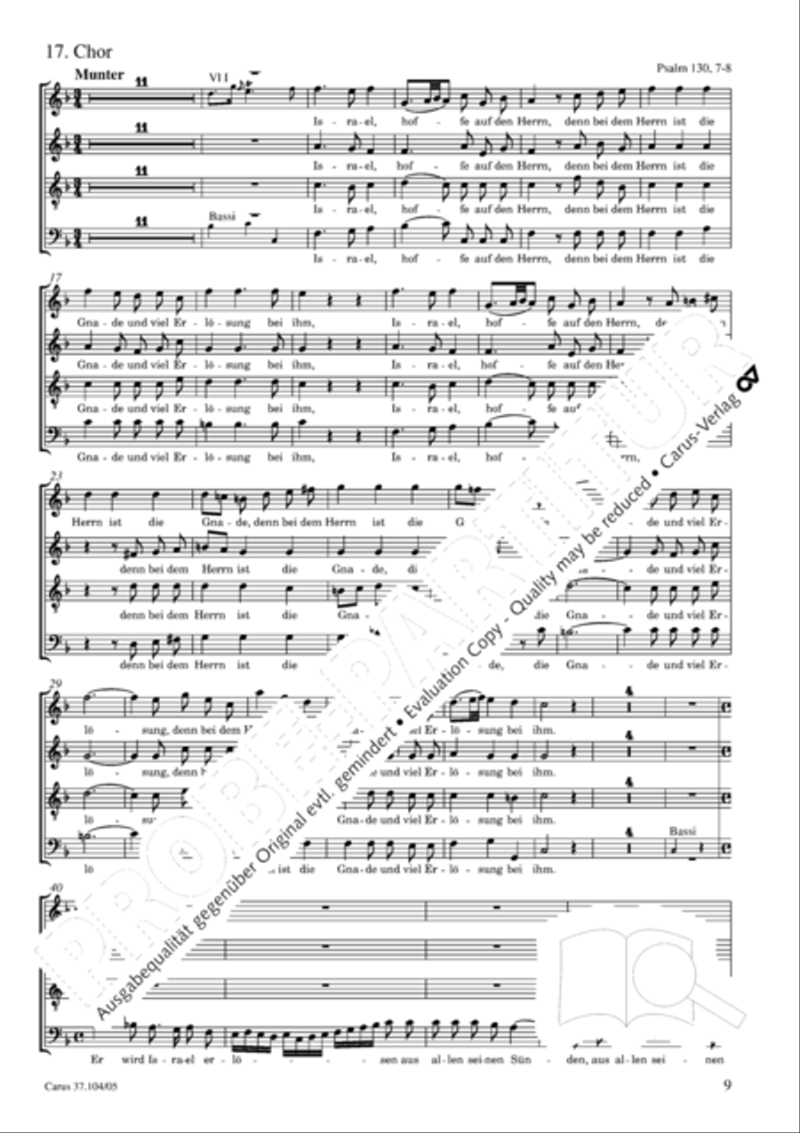 Ein Lammlein geht und tragt die Schuld 4-Part scores gallery preview page 10
