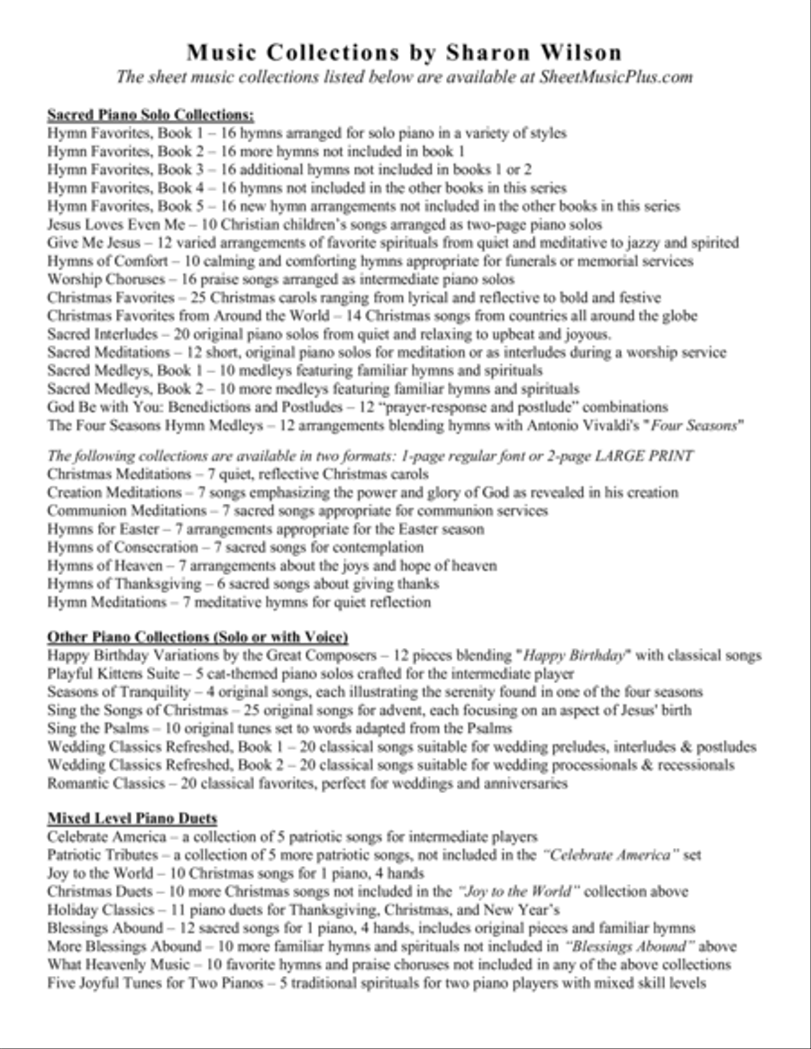 Sacred Medleys: Hymns and Spirituals, Book 2 (A Collection of 10 Medleys for Solo Piano) Piano Solo scores gallery preview page 2