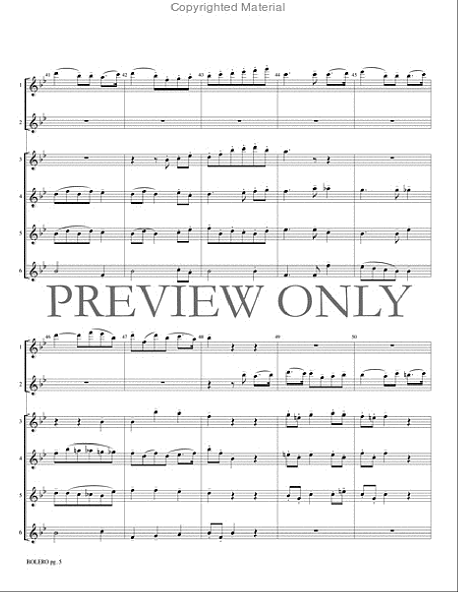Bolero Small Ensemble scores gallery preview page 6