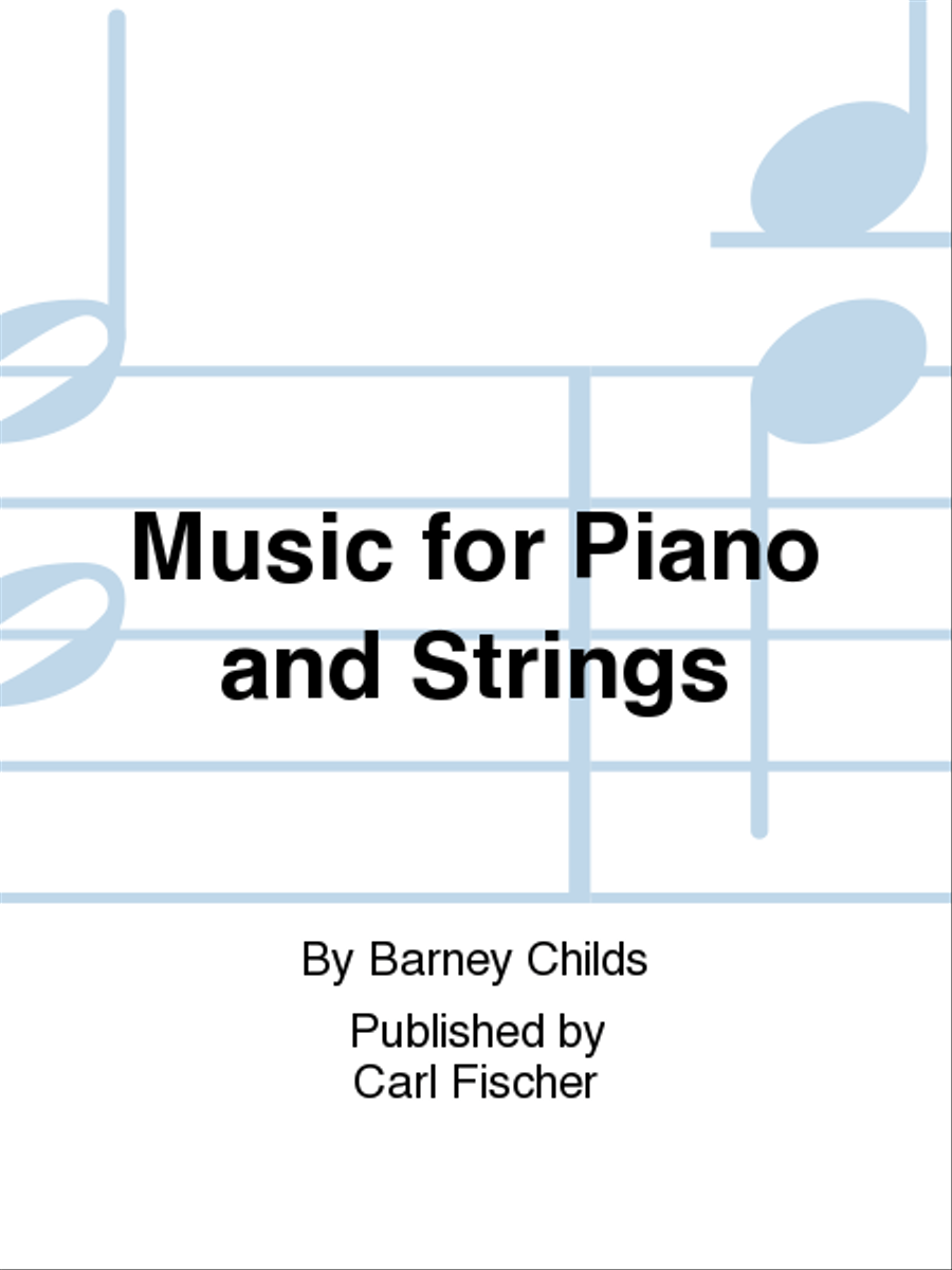 Music For Piano And Strings Piano scores gallery preview page 1