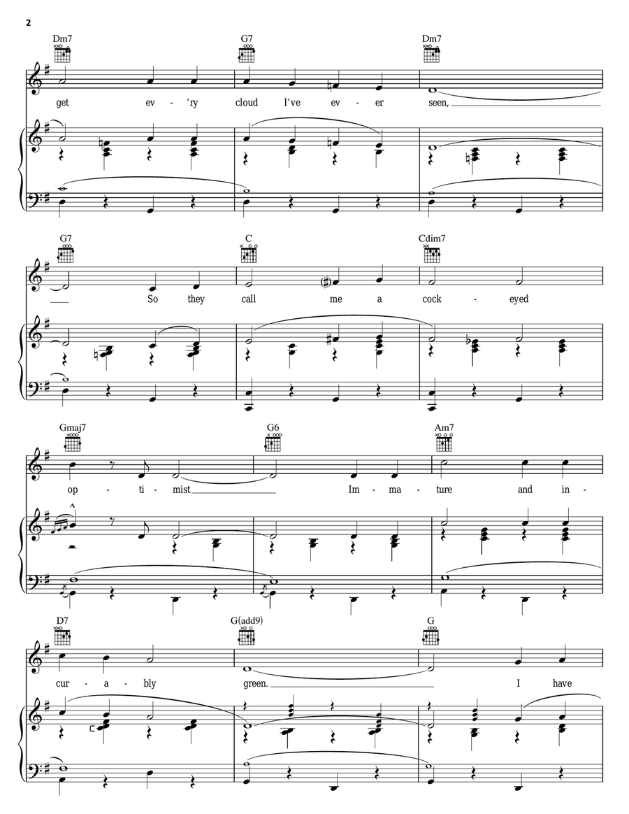 A Cockeyed Optimist A Cockeyed Optimist Piano, Vocal, Guitar scores gallery preview page 2