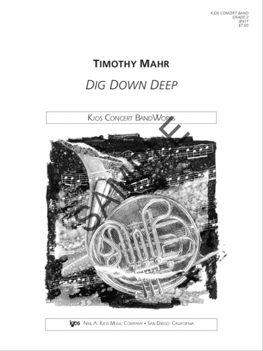 Dig Down Deep - Score