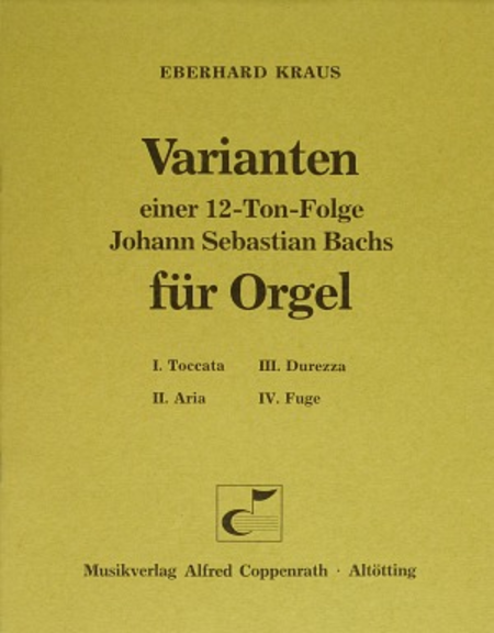 Varianten einer 12-Ton-Folge Johann Sebastian Bachs
