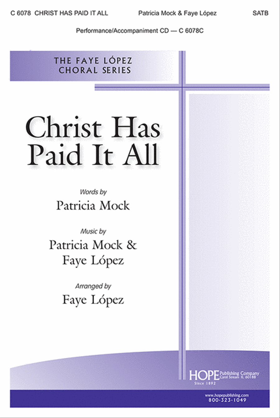 Christ Has Paid It All-SATB 4-Part scores gallery preview page 1