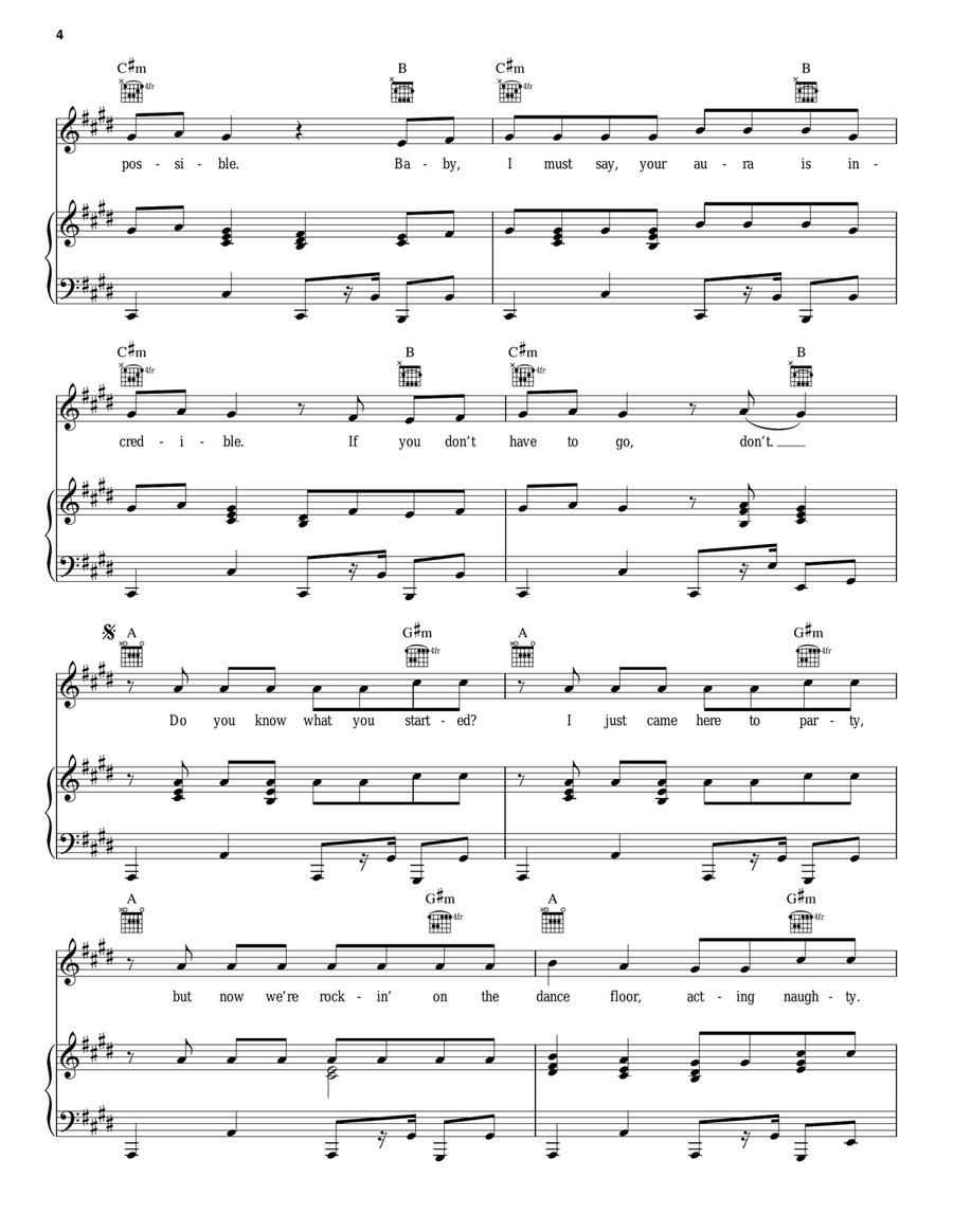 Don't Stop The Music Guitar scores gallery preview page 4