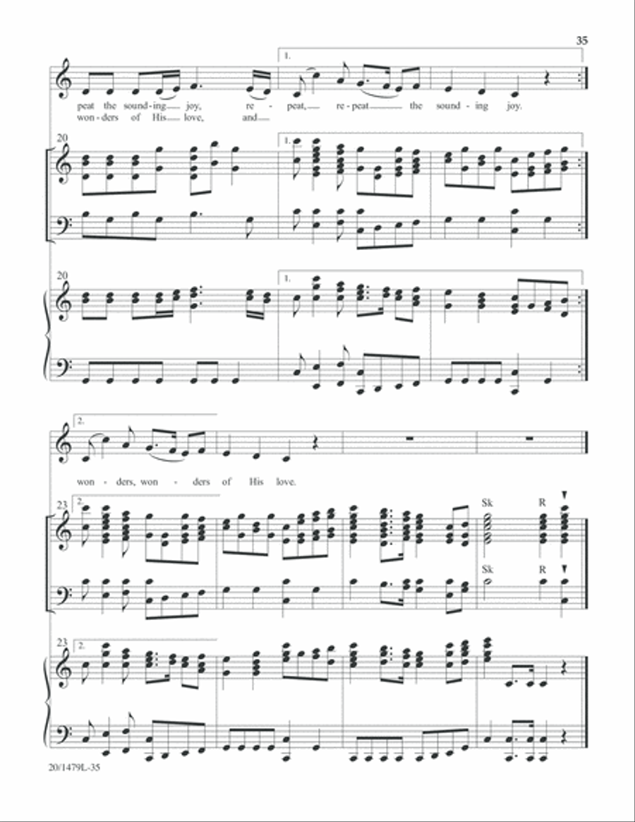Christmas Carol Celebrations - Keyboard/Handbell Score 5-Octaves scores gallery preview page 36