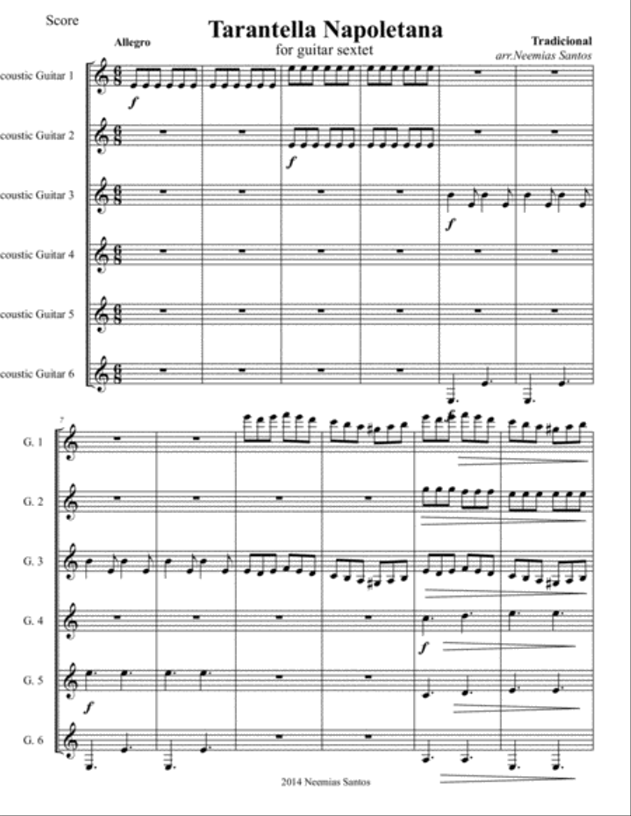 Tarantella Napoletana Tarantella Napoletana Chamber Orchestra scores gallery preview page 1