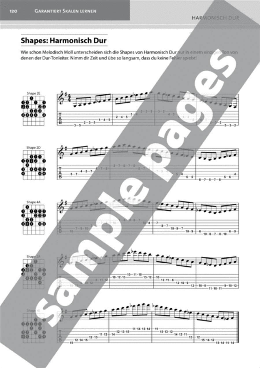 Garantiert Skalen Lernen für Gitarre [Guaranteed Learn Scales for Guitar] Guitar scores gallery preview page 11
