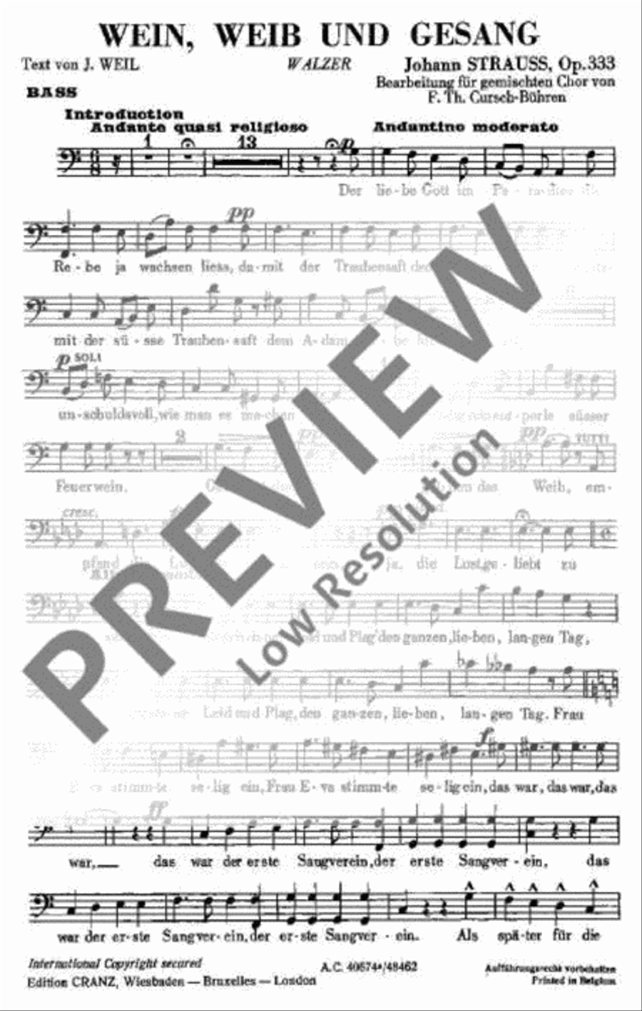 Wein, Weib und Gesang Wein, Weib und Gesang 4-Part scores gallery preview page 2