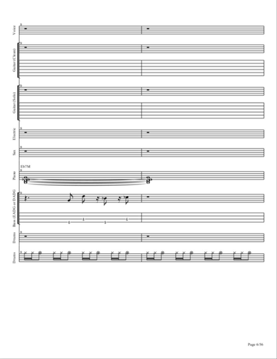 I'm In Love Concert Band scores gallery preview page 6
