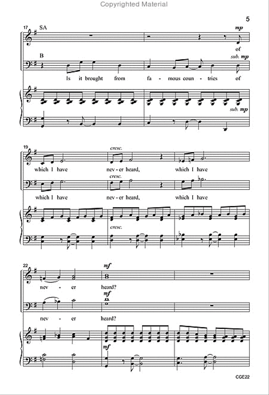 Will There Really Be A Morning? (SAB) 3-Part scores gallery preview page 4
