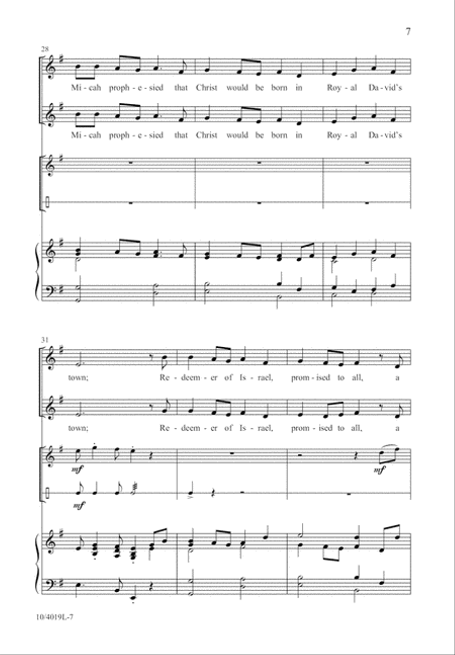 Prophets Knew Unison Choir scores gallery preview page 7