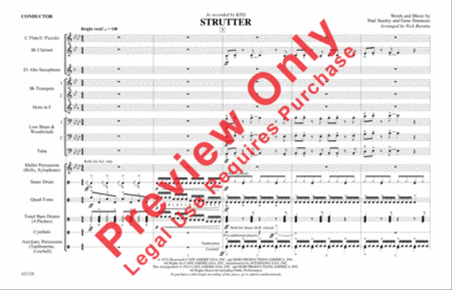 Strutter Strutter Marching Band scores gallery preview page 2